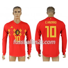 Fußballtrikots Belgien Eden Hazard 10 Heim Trikotsatz WM 2018 Langarm