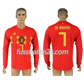 Fußballtrikots Belgien Kevin De Bruyne 7 Heim Trikotsatz WM 2018 Langarm