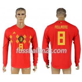Fußballtrikots Belgien Marouane Fellaini 8 Heim Trikotsatz WM 2018 Langarm